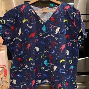 dr. seuss scrub top